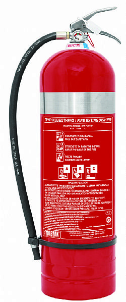 Πυροσβεστήρας 12Kg Ξηράς Σκόνης Inox