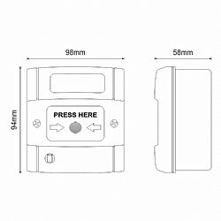Μπουτόν με κλειδί test reset (IP 20)